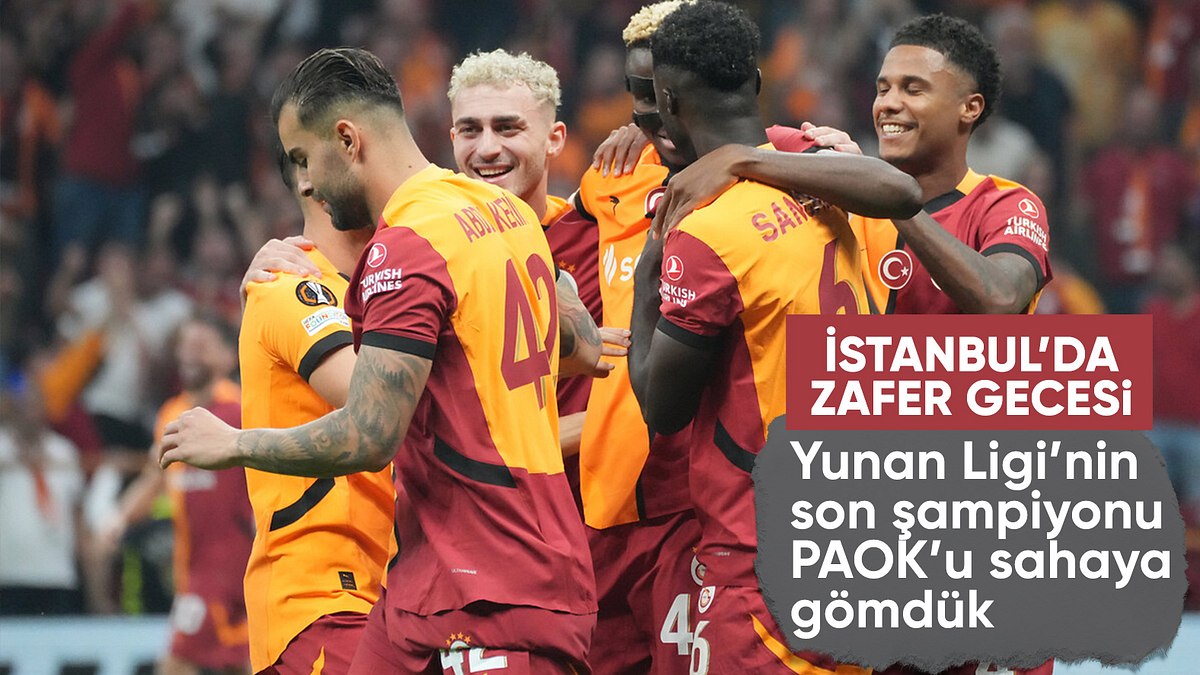 Galatasaray evinde PAOK’u 3 golle mağlup etti