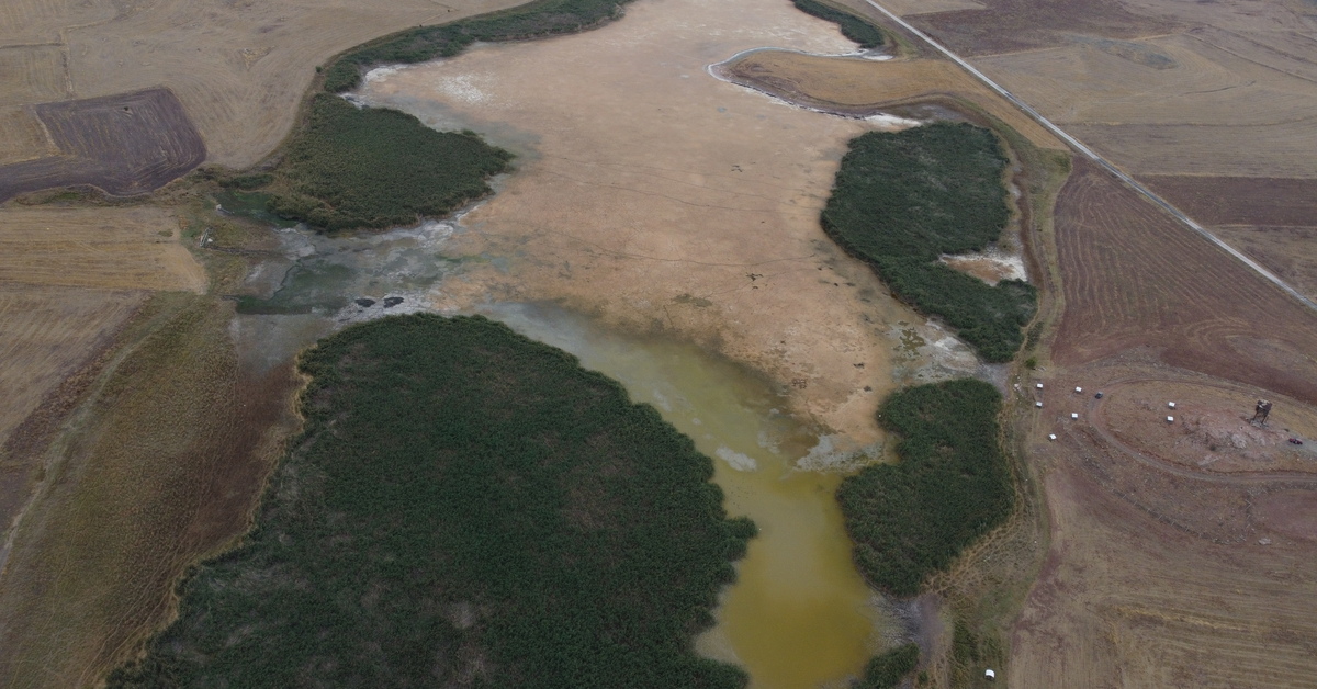 Göçmen kuşların uğrak yeriydi: Uyuz Gölü de kurudu